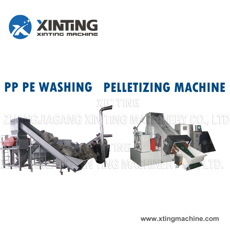 Waste Pet/HDPE/LDPE/PP/PE Bottles Films Woven Bags Plastic Recycling Pelletizing/Granulator/Granulation/Flakes Scrap Crushing Washing/Squeezing Shredder Machine