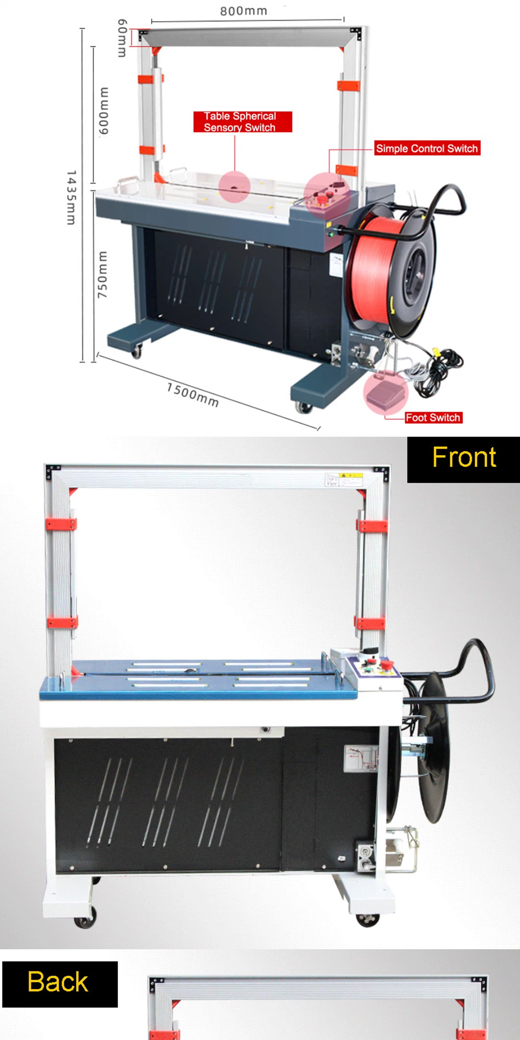 China Products/Suppliers. Automatic PP Tape Carton/Case /Box Strapper/Strap/Strapping Machine with Erecting Sealing Labelling Palletizing System for Packing /PA