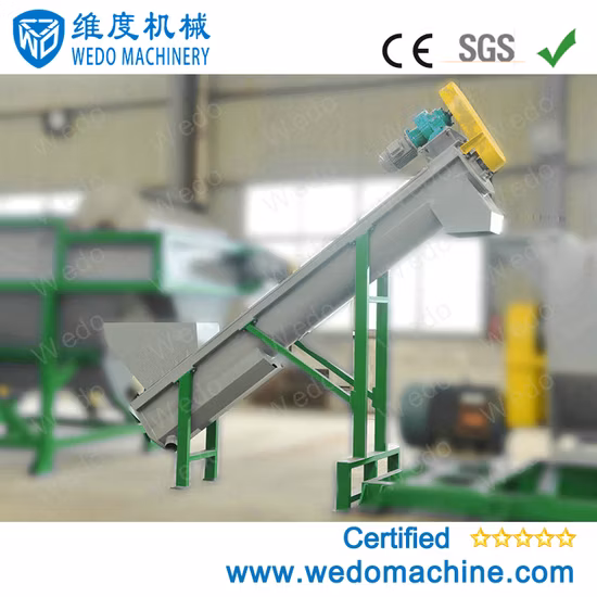 Rifiuti Pet/HDPE/LLDPE/PP/Bottles Film Borse tessute Riciclaggio della plastica Pellettizzazione/Granulatore/Granulazione/Fiocchi Frantumazione di rottami Lavaggio/Spremitura Trituratore