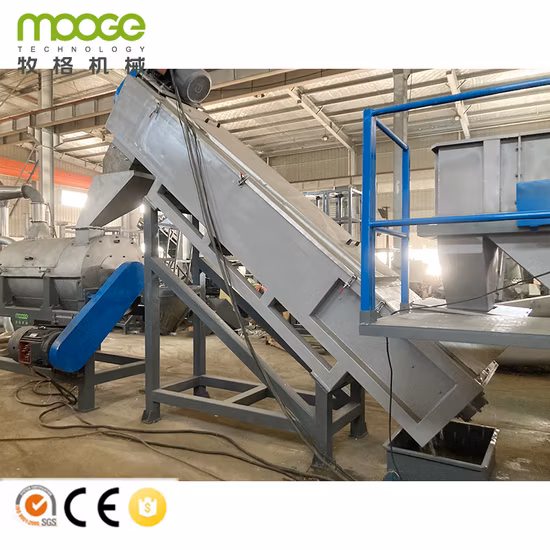 Plastica di scarto HDPE LDPE PP PE Bottiglia in PET Scaglie Borse tessute con film Frantumazione Lavaggio Linea di riciclaggio Impianto di pellettizzazione Granulatore Macchina di granulazione